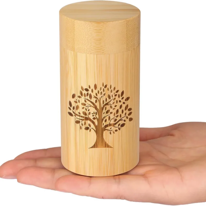 Eco-Friendly Bamboo Scattering Urn for Pet Ashes | Biodegradable Memorial Tube
