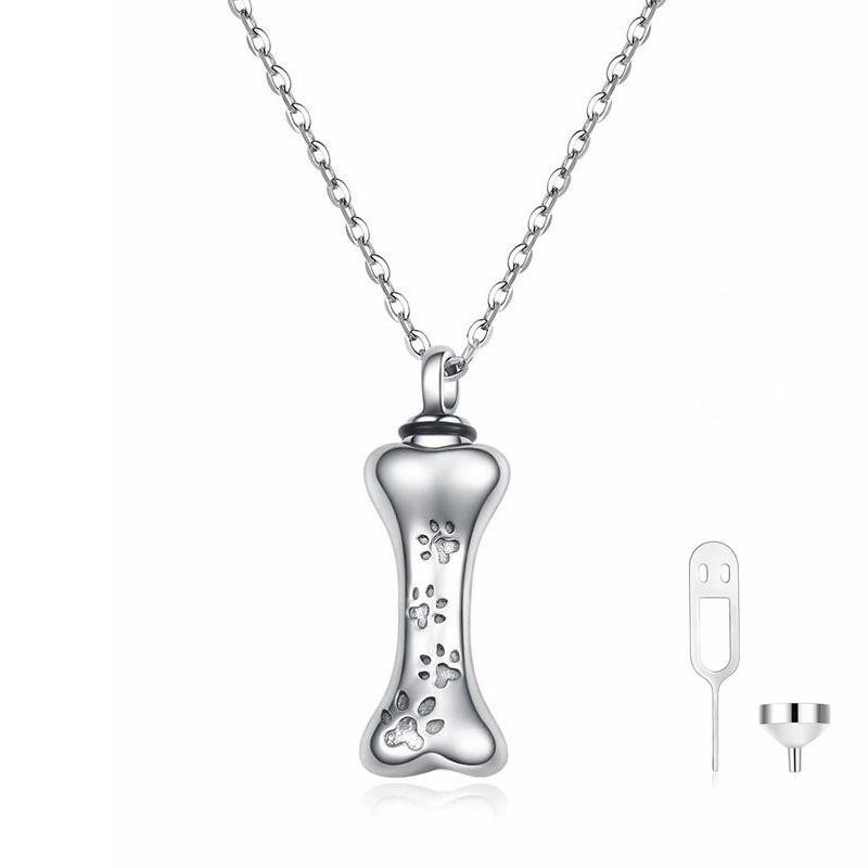 Pet Ash Necklace Sterling Silver – Bone Pendant