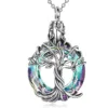 Eternal Crystal Tree of Life Pet Urn Necklace | Custom Ashes Keepsake for Dog & Cat