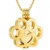 Open Locket Paw Print Urn Necklace | Stainless Steel Pet Hair & Ashes Keepsake