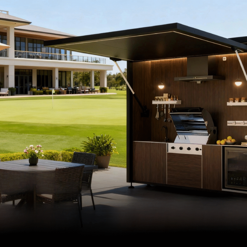 Modern Backyard Outdoor Kitchen Set